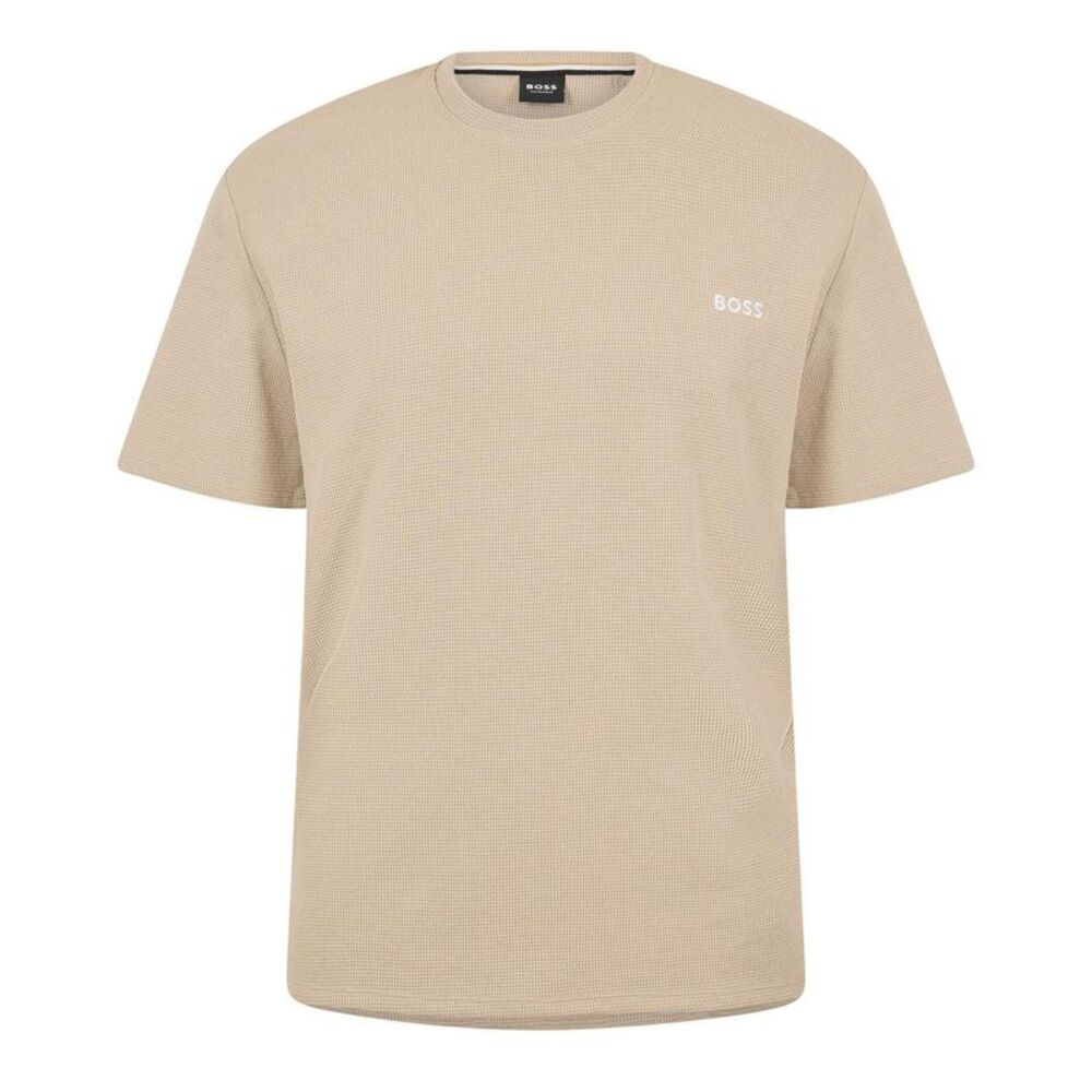 Boss Mens Waffle Knit Pajama Top / Beige